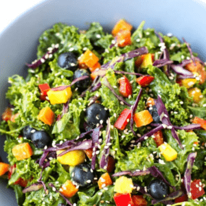 Massaged Kale-Rainbow Salad
