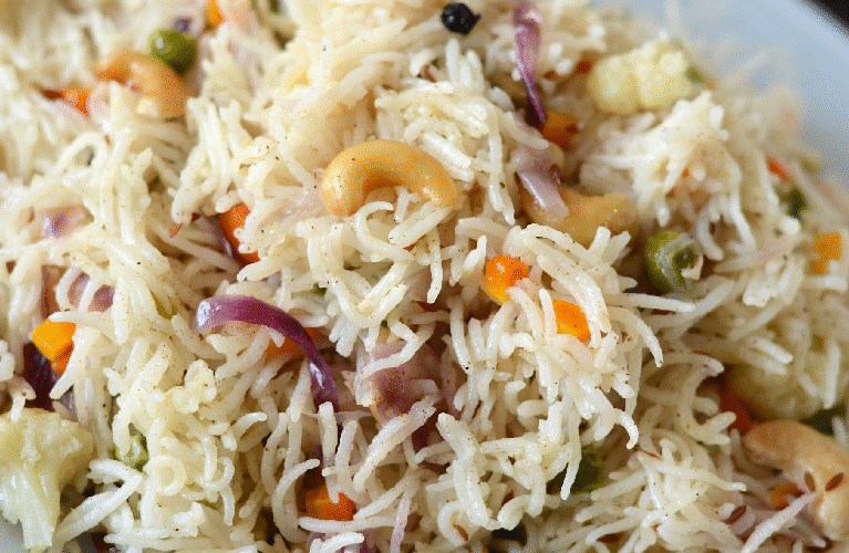 Vegetable Brown Rice Pulao or Pilaf